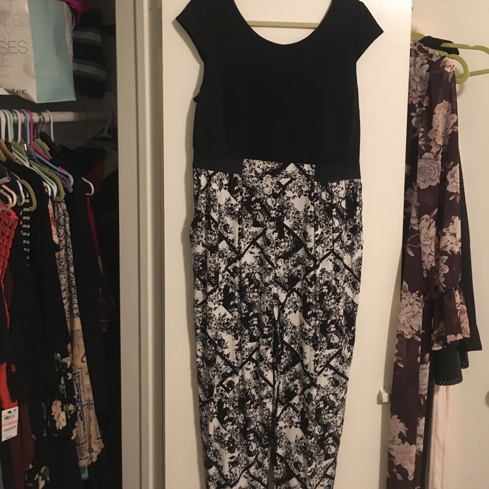 Black and white jumpsuit