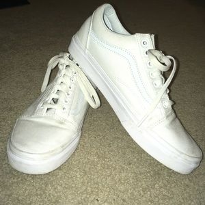 White canvas vans