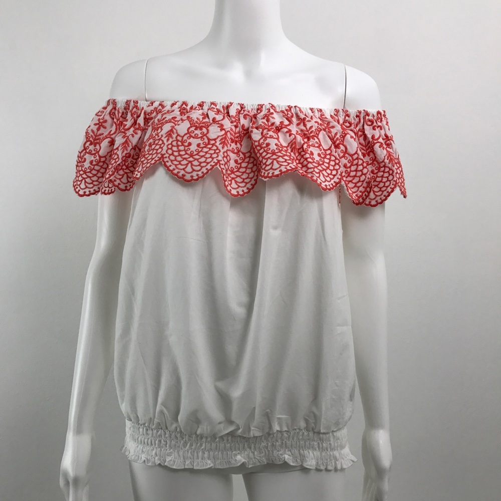 Unique Spectrum Wear 2 Ways Embroidered Top