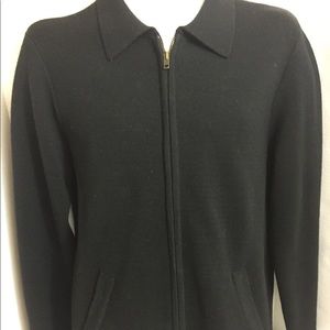 ALFANI MEN’S ZIP UP 100% Wool SWEATER SZ S