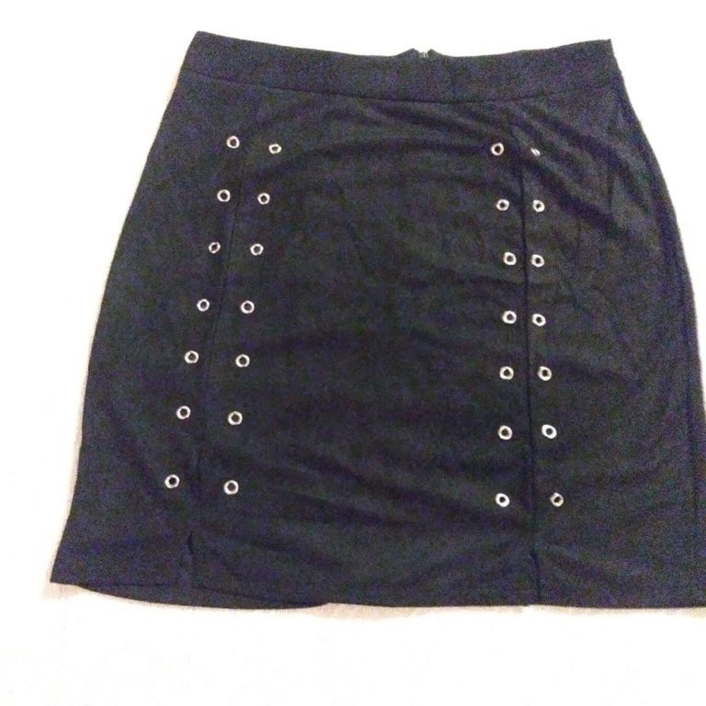 High Waist Suede Laceup Mini Skirt π - Picture 5 of 5