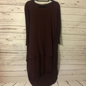 Zara Hi-Low Maroon Tunic