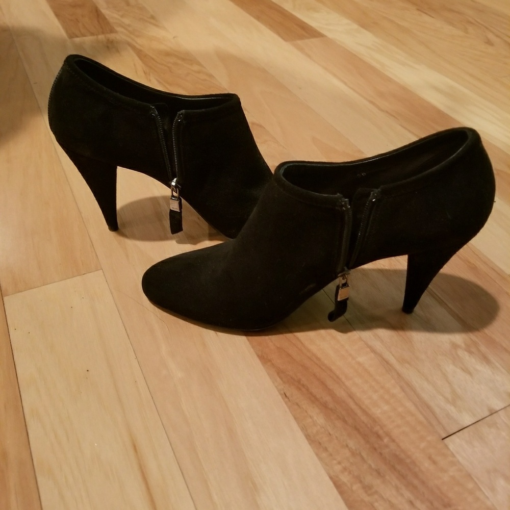 Gorgeous Prada suede spike heel booties