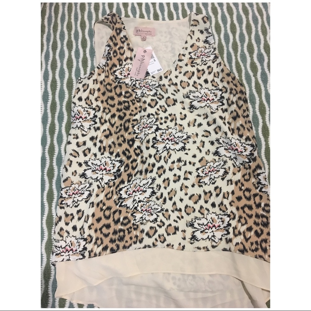 Philosophy Roses & Animal print blouse