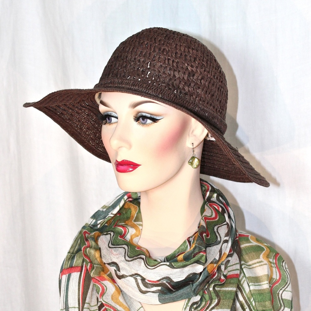 Brown Straw Sun/Beach Hat