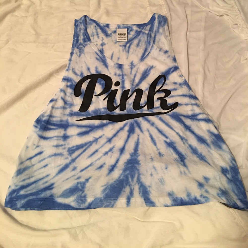 VS Pink Crop Muscle Tank