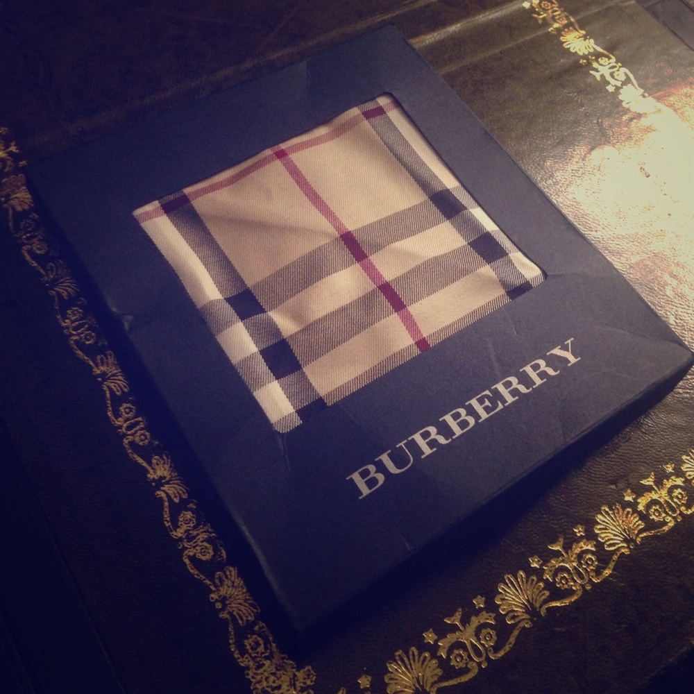 Authentic Burberry pocket squares