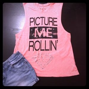 Pink Muscle tee top