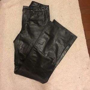 Genuine leather jeans Express