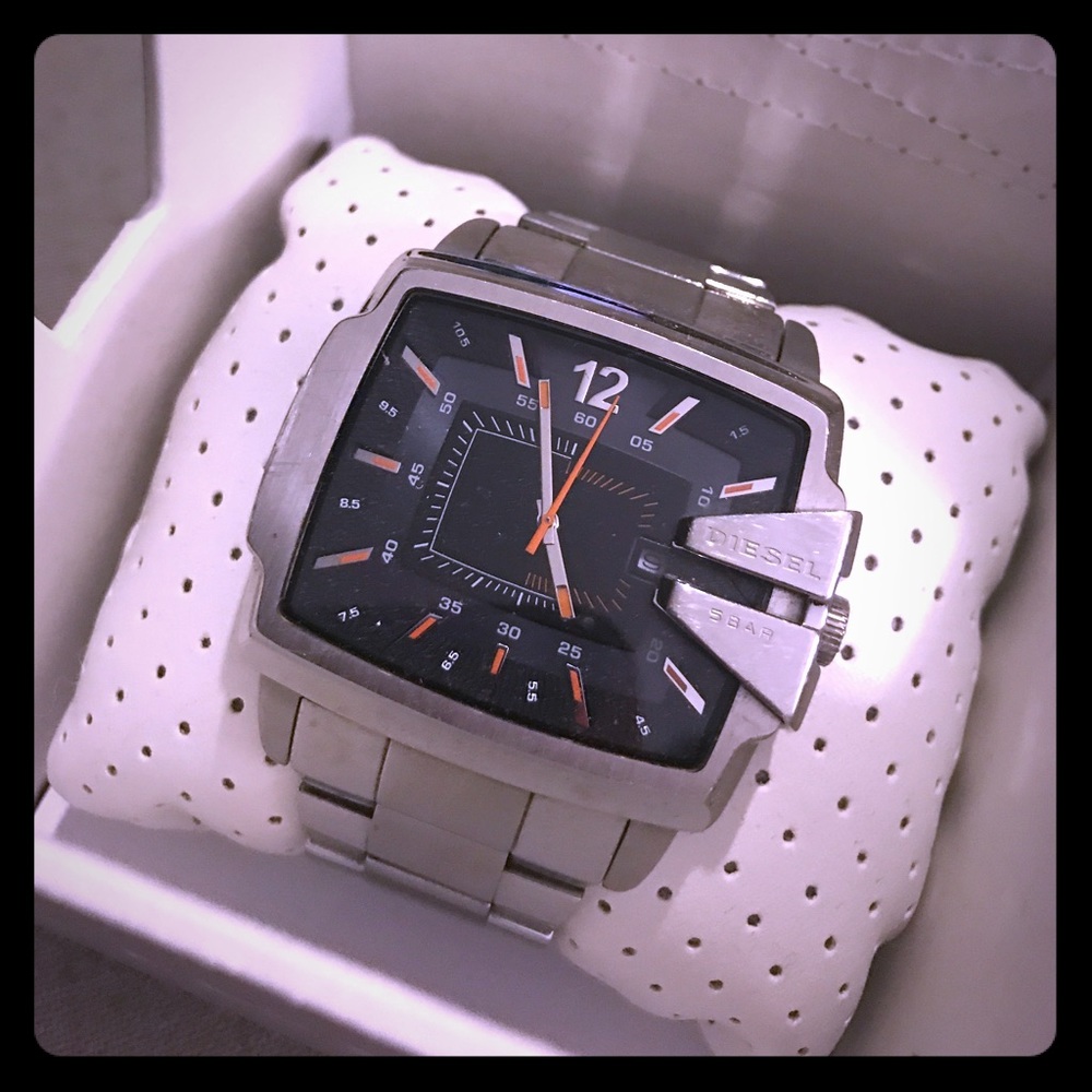 Silver Diesel 5Bar Watch in Box