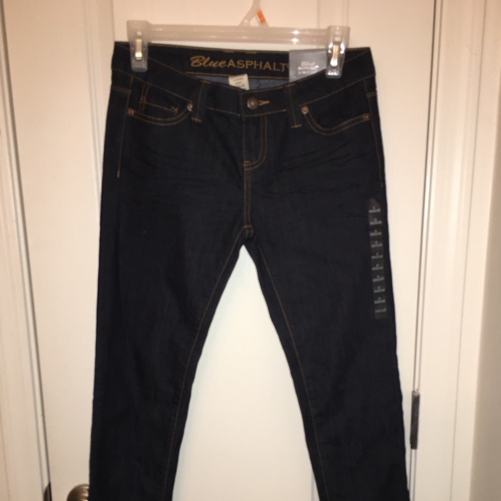 Dark blue jeans