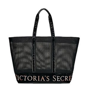 Victoria's Secret Black Mesh Weekender Tote