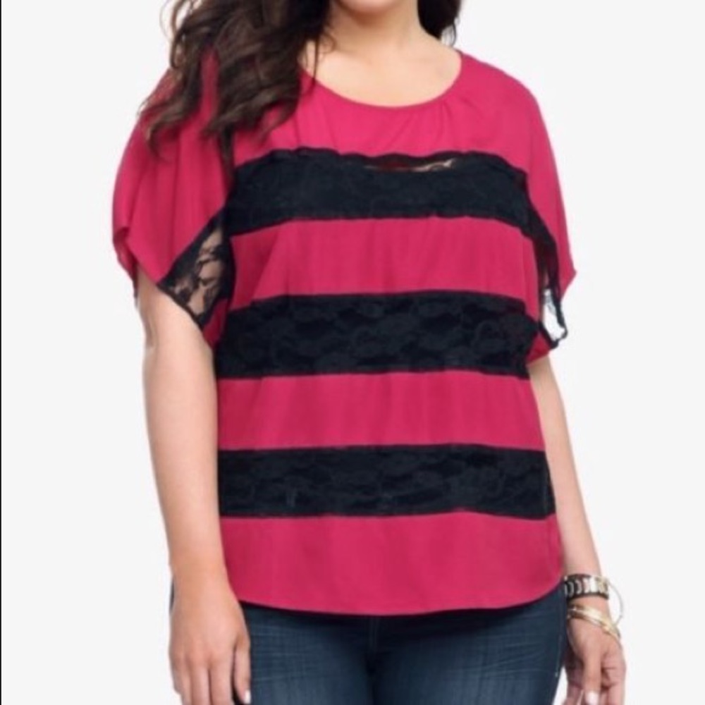 Torrid Peekaboo Lace Top