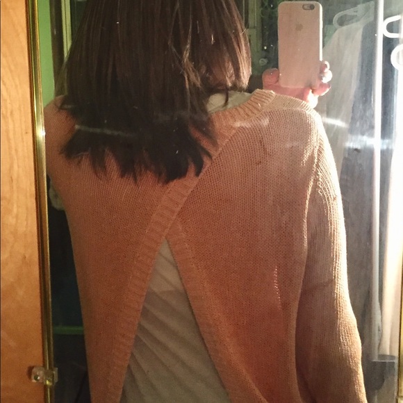 Club Monaco open back sweater- spring or fall 💛 - Picture 3 of 8