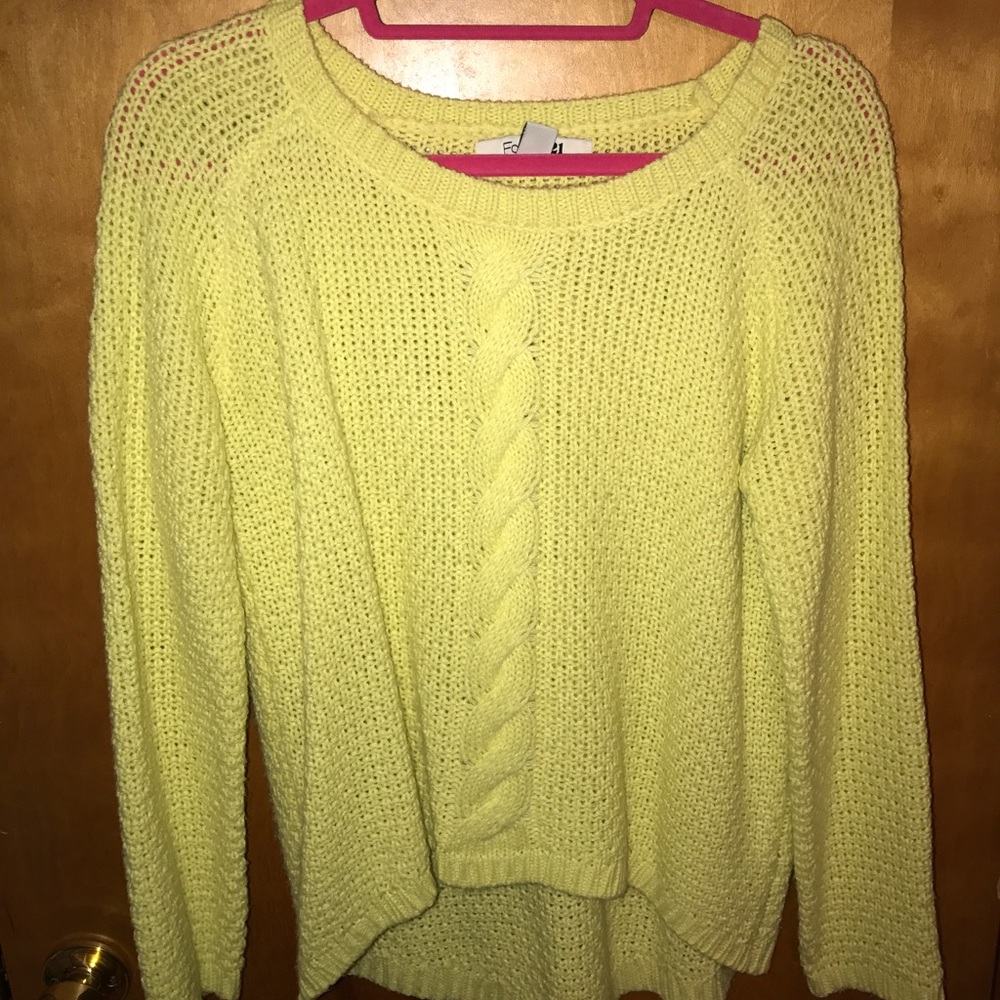 Yellow Crew Neck Sweater