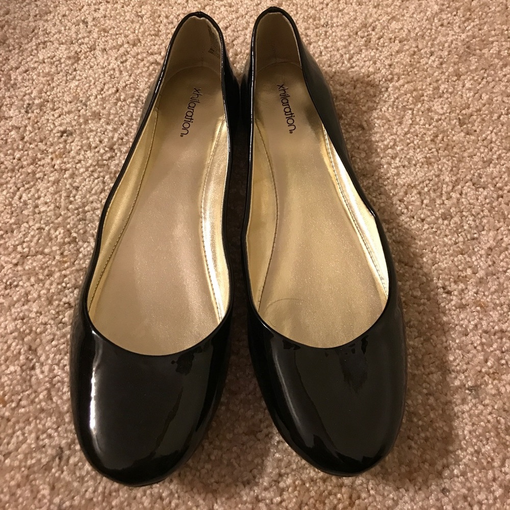 Black flats.