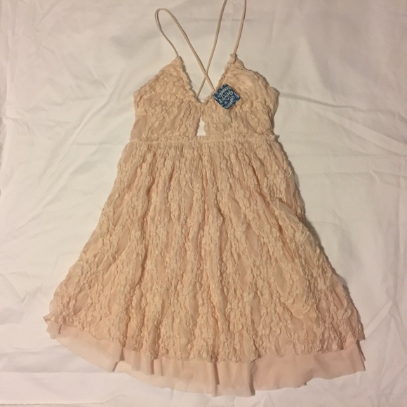 💕NWT💕 Free People Intimately Blush Lace Dress - Picture 3 of 7