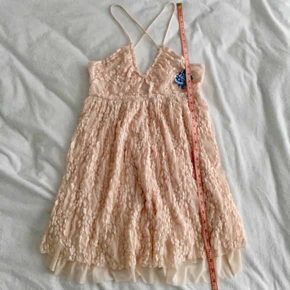 💕NWT💕 Free People Intimately Blush Lace Dress - Picture 7 of 7