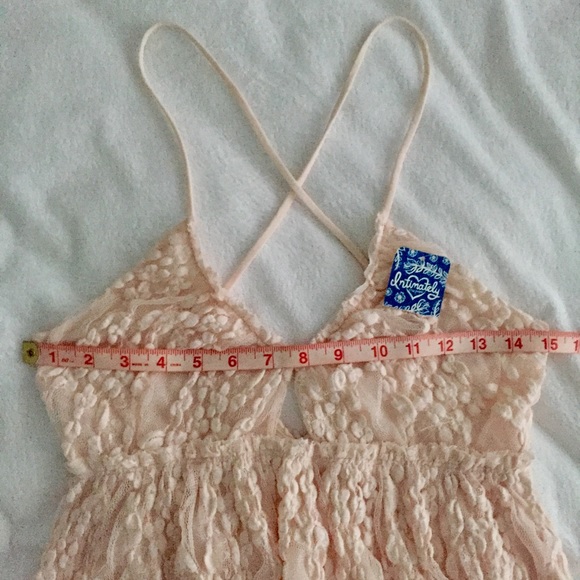 💕NWT💕 Free People Intimately Blush Lace Dress - Picture 6 of 7