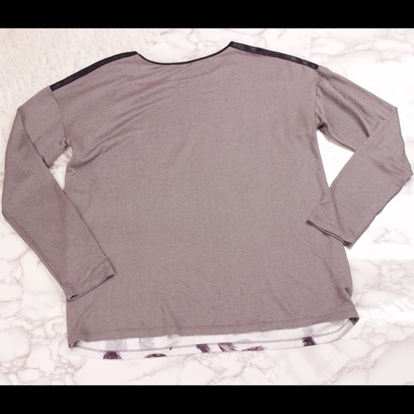 Zara feather print long sleeve shirt top - Picture 5 of 5