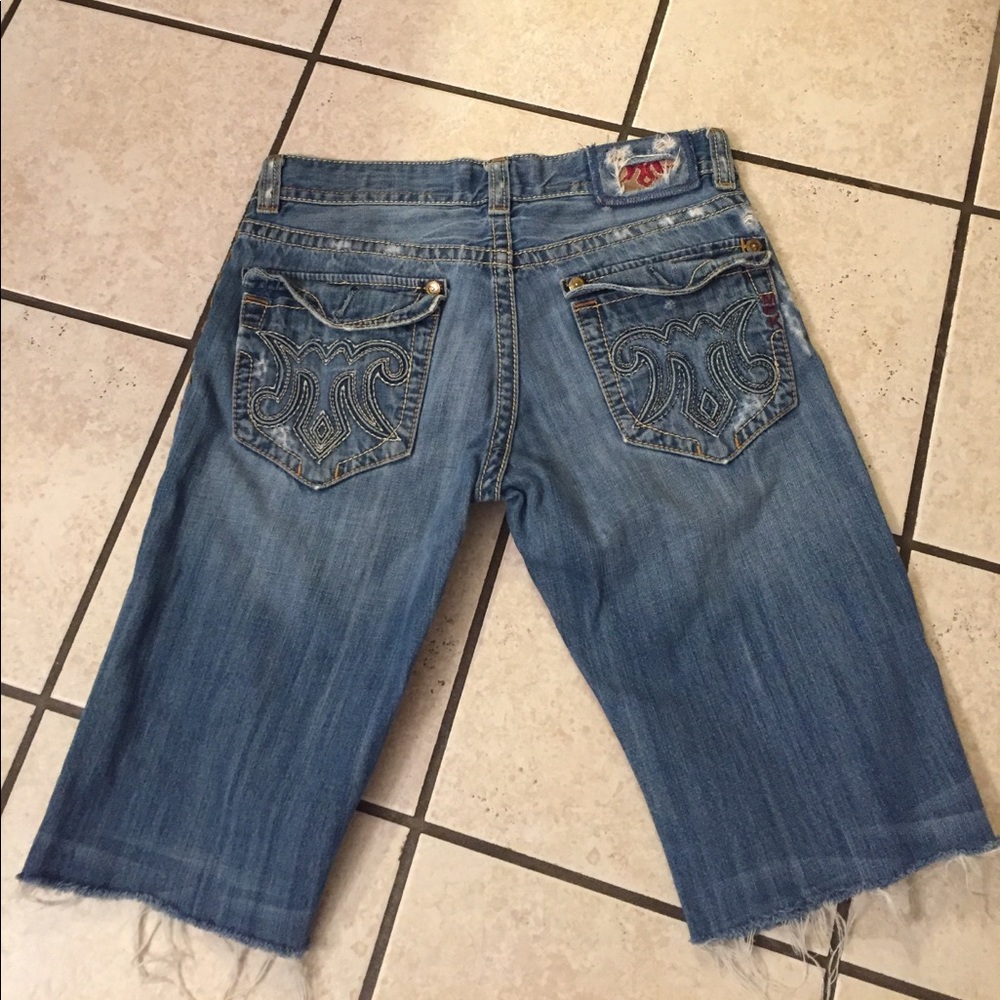 MEK distressed cut off shorts size W34