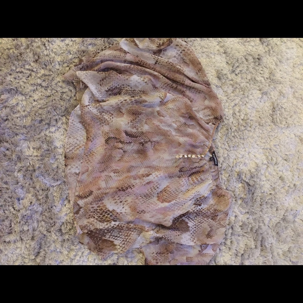 Express snake print sheet blouse