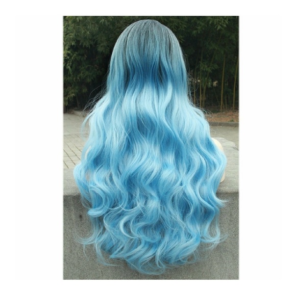 Ombre Black Blue Beauty Wig main image 4