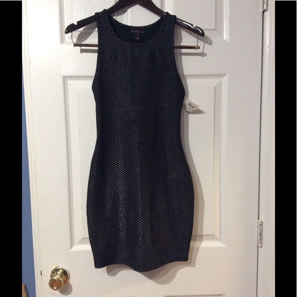Black metallic dress