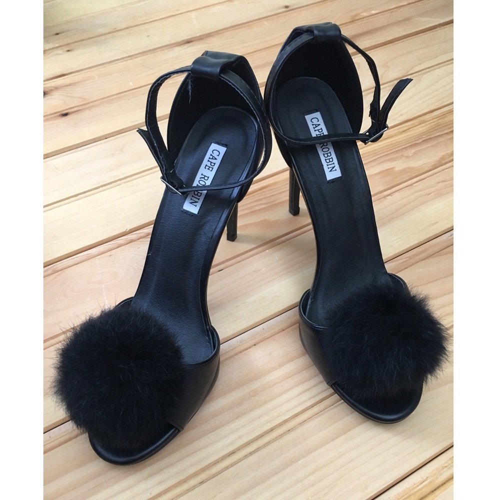Pinup Girl Clothing Puff Open Toe Stilettos