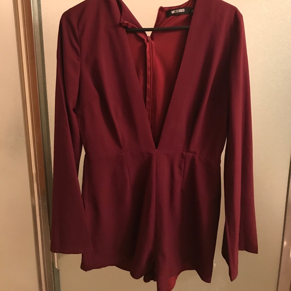 Maroon Dressy Romper