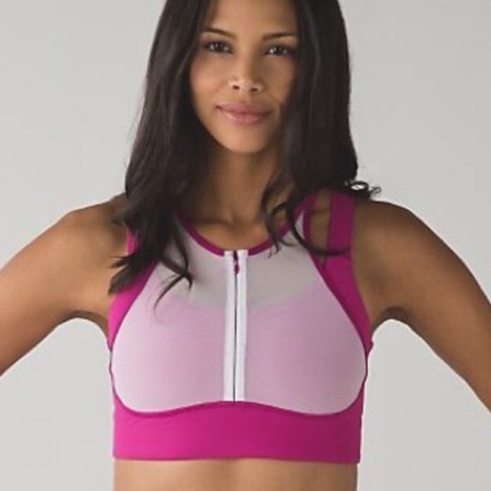 Lululemon NWT Ready set sweat Bra pink size 6