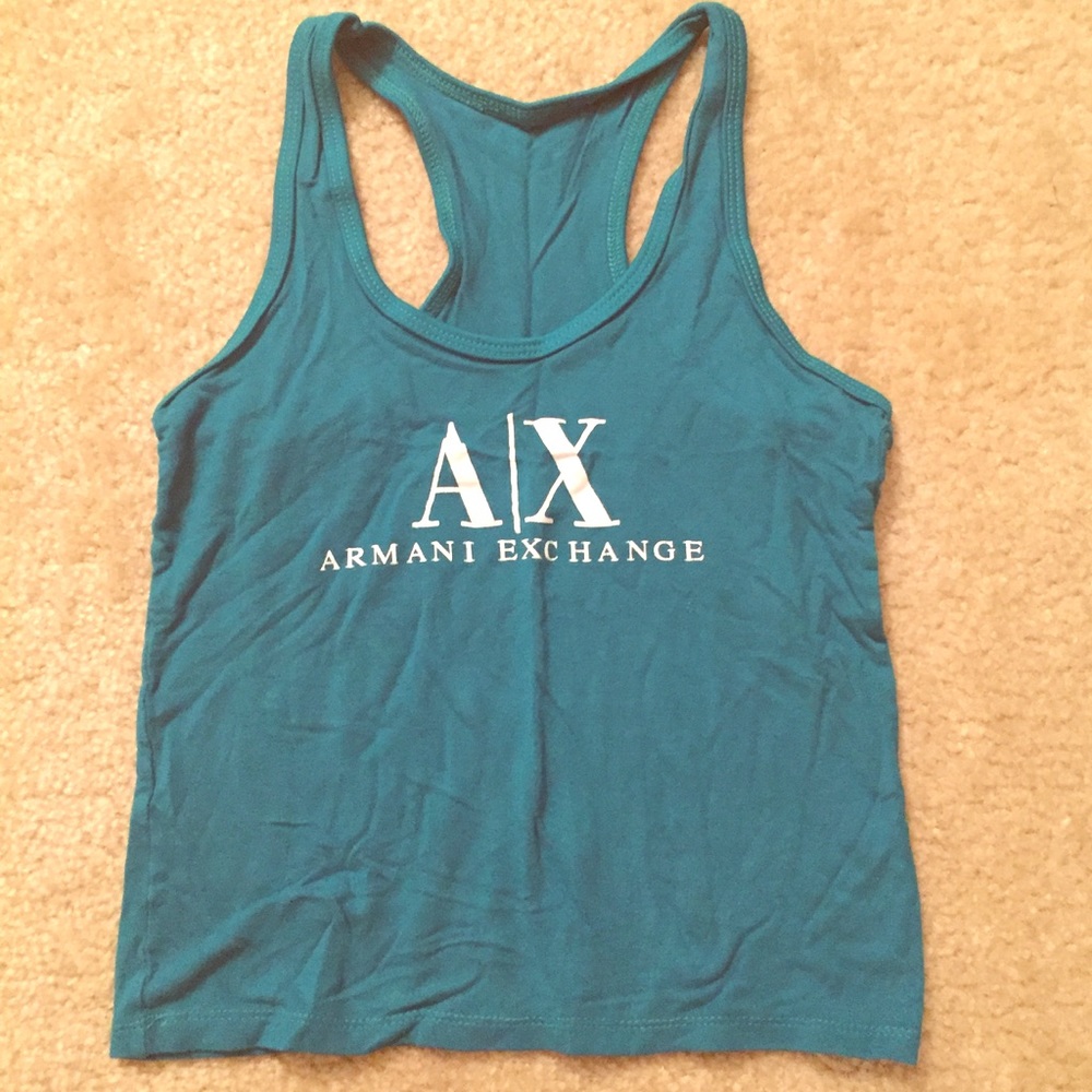 Y2K Vintage Blue Armani Exchange Racerback top
