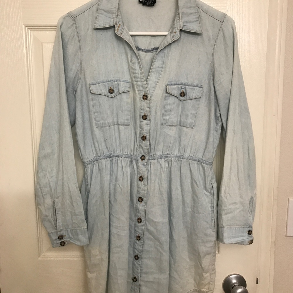 Button Up Denim Dress