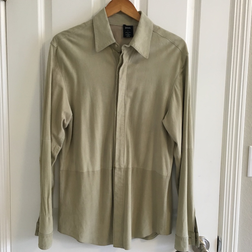 Men's Leather Shirt - Size Large