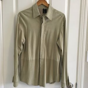 Men's Leather Shirt - Size Large