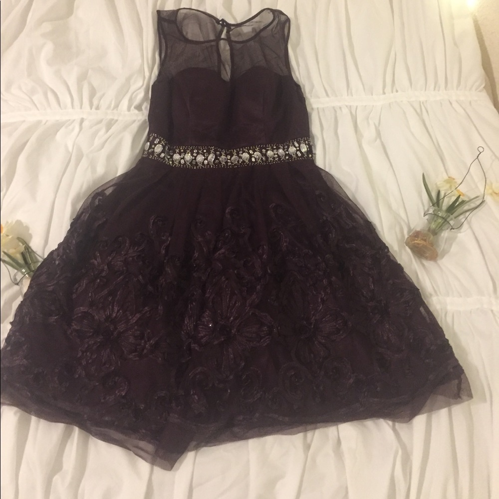 Purple Sequin Homecoming Prom Windsor Dress