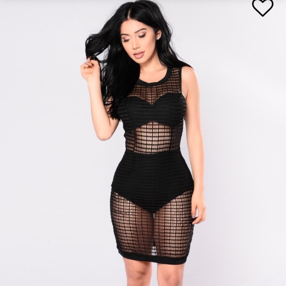 Mesh midi dress