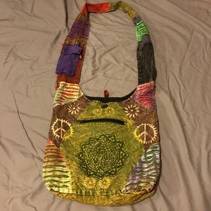 Patchwork messenger bag
