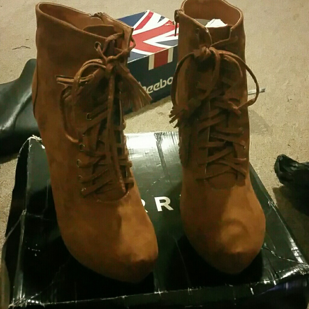 4inch Camel Canna fox Heel boots