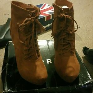 4inch Camel Canna fox Heel boots
