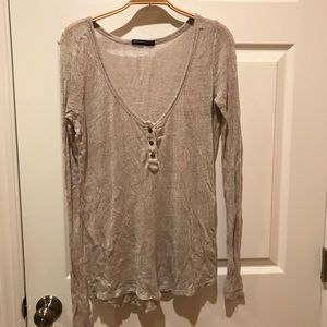 Brandy Melville beige Henley