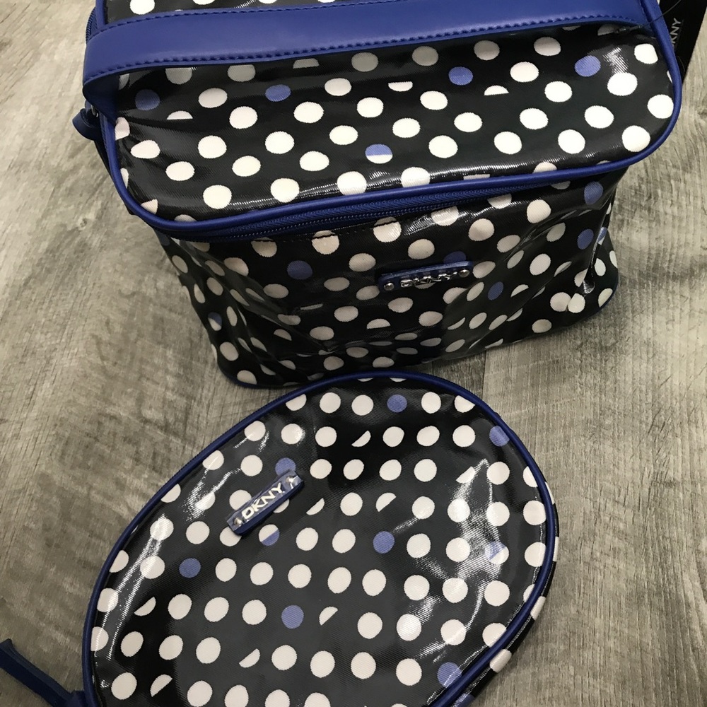 DKNY polka dot cosmetic case