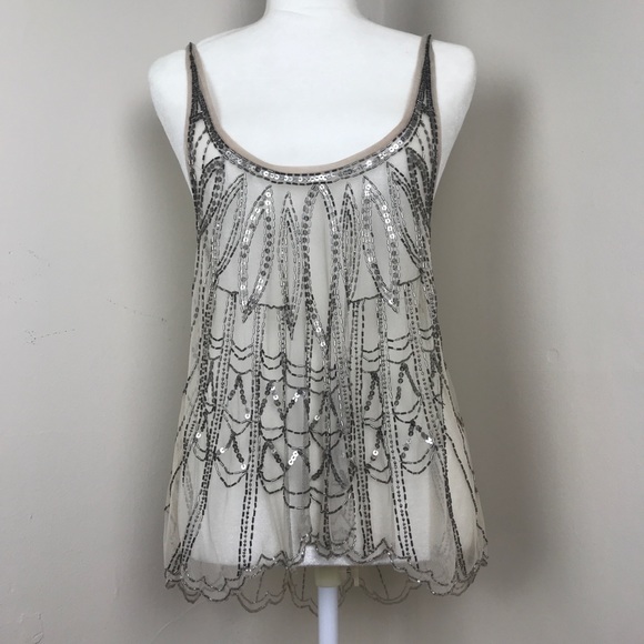 Urban Outfitters Tops - UO Pins & Needles Sheer Beaded Sequin Top