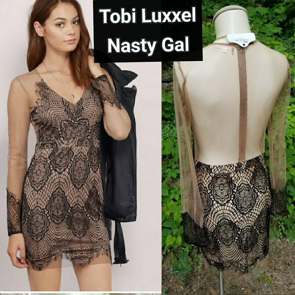 Mesh & Lace Bodycon Dress