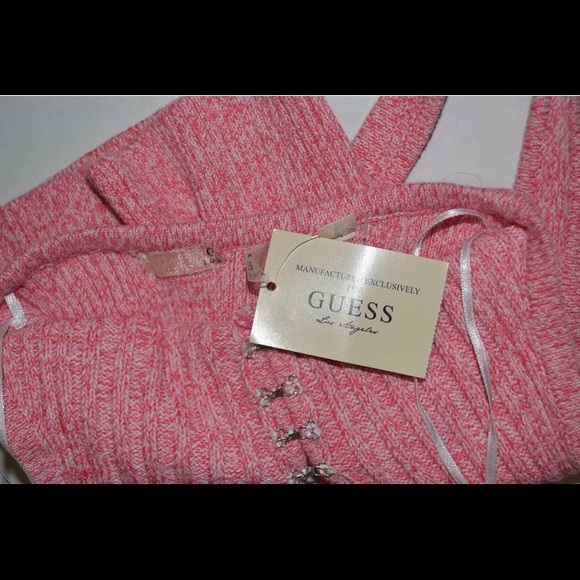 New GUESS Women's Halter V-Neck Sweater Top sz L - Picture 4 of 5