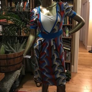 t-bags los angeles deep v empire waist mini dress