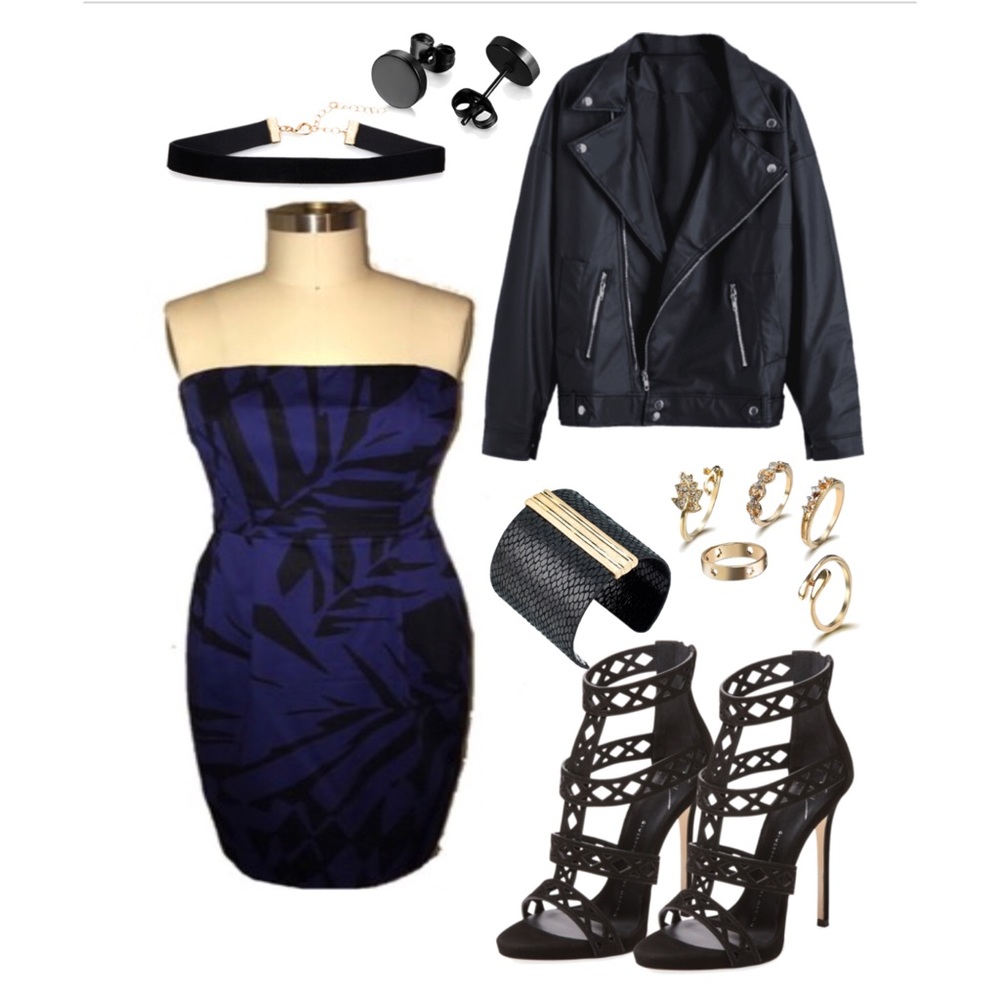 Express strapless dress