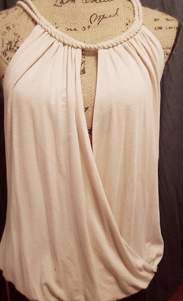 Nudde/Cream colored Bebe sexy top