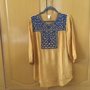 Anthropologie Seen-Worn-Kept Silk Tunic Dress