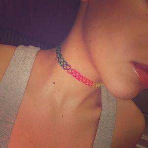 Claire's RAINBOW Choker 🌈